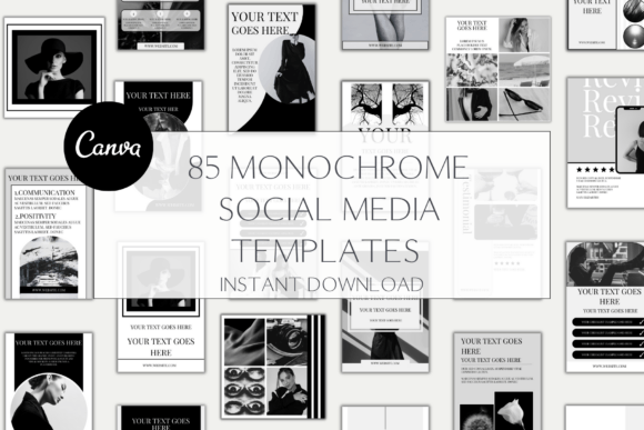 Download 85 Monochrome Social Media Templates - Premium Resources